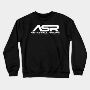 Anti Stall Racing Logo - White Crewneck Sweatshirt